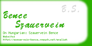 bence szauervein business card